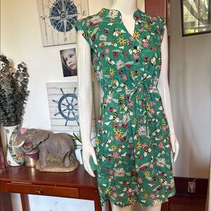 NWT L.A. Soul bug Floral Green Dress size small mushroom
